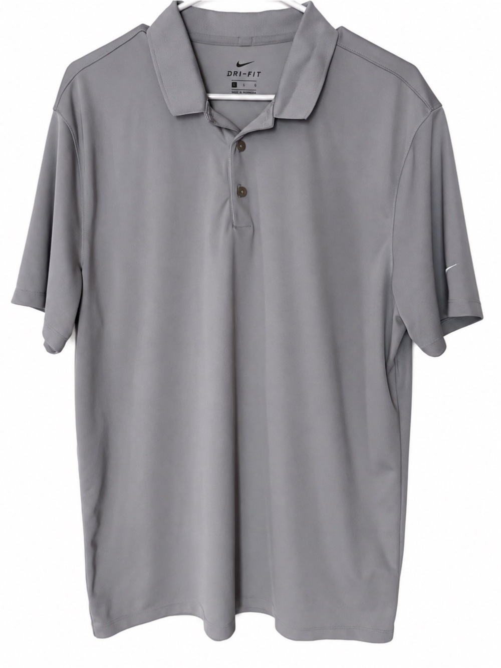 Nike Dri-FIT Men’s Large Gray Performance Polo Shirt